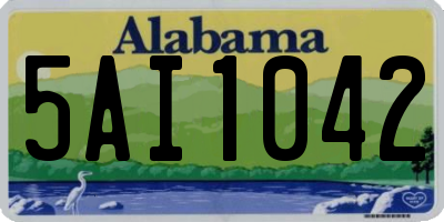AL license plate 5AI1042