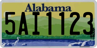 AL license plate 5AI1123