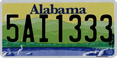 AL license plate 5AI1333