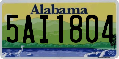 AL license plate 5AI1804