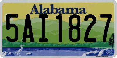 AL license plate 5AI1827