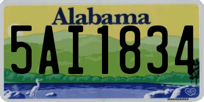AL license plate 5AI1834