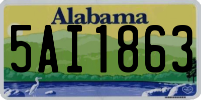 AL license plate 5AI1863