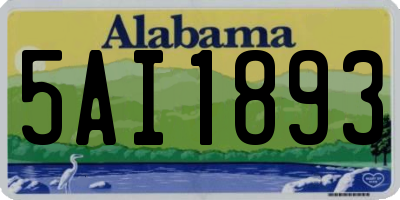 AL license plate 5AI1893