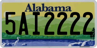 AL license plate 5AI2222