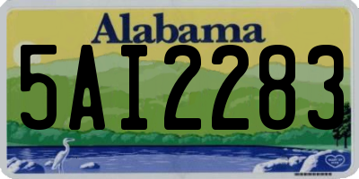 AL license plate 5AI2283