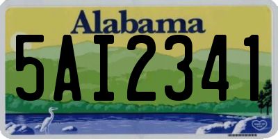 AL license plate 5AI2341