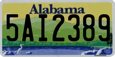 AL license plate 5AI2389