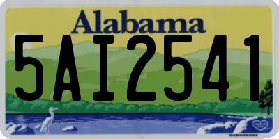 AL license plate 5AI2541