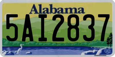 AL license plate 5AI2837