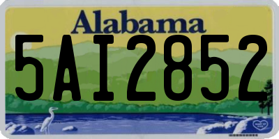 AL license plate 5AI2852