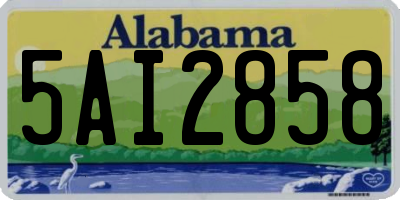 AL license plate 5AI2858