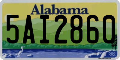 AL license plate 5AI2860