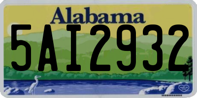 AL license plate 5AI2932