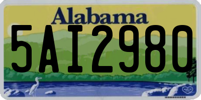AL license plate 5AI2980