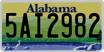 AL license plate 5AI2982