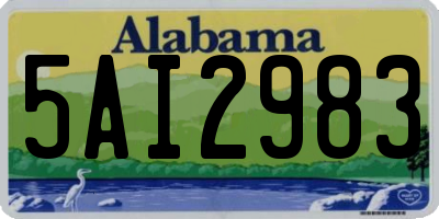 AL license plate 5AI2983
