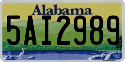 AL license plate 5AI2989