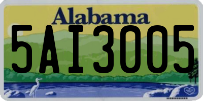AL license plate 5AI3005