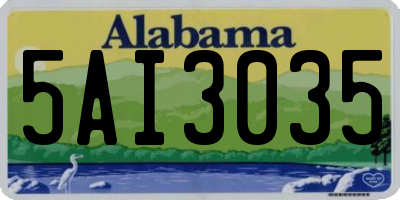 AL license plate 5AI3035