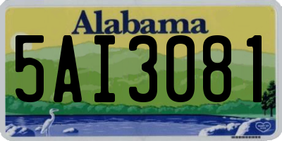 AL license plate 5AI3081