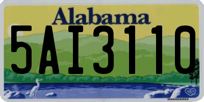 AL license plate 5AI3110