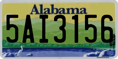 AL license plate 5AI3156