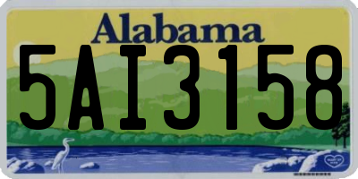AL license plate 5AI3158