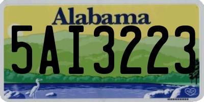 AL license plate 5AI3223