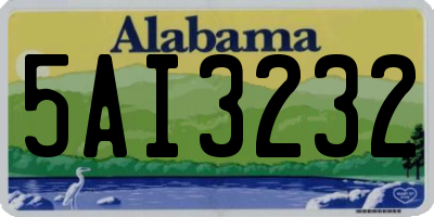AL license plate 5AI3232