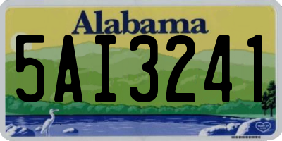 AL license plate 5AI3241