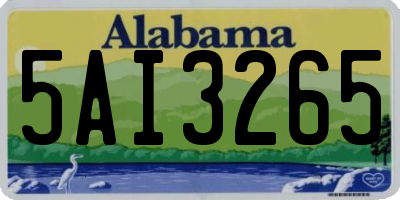AL license plate 5AI3265