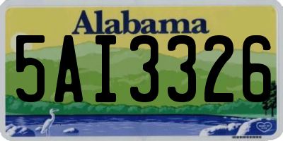 AL license plate 5AI3326