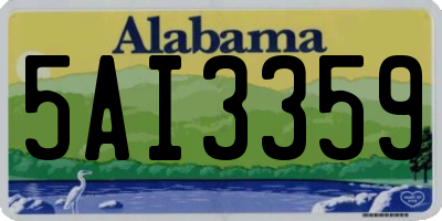 AL license plate 5AI3359