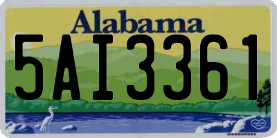 AL license plate 5AI3361