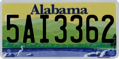 AL license plate 5AI3362