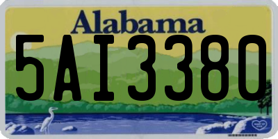 AL license plate 5AI3380