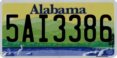AL license plate 5AI3386