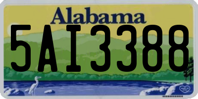 AL license plate 5AI3388
