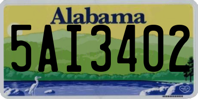 AL license plate 5AI3402
