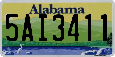AL license plate 5AI3411