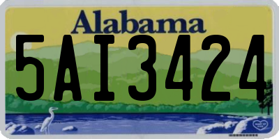AL license plate 5AI3424