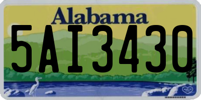 AL license plate 5AI3430