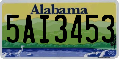 AL license plate 5AI3453