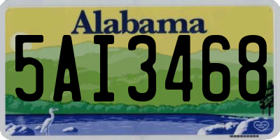 AL license plate 5AI3468
