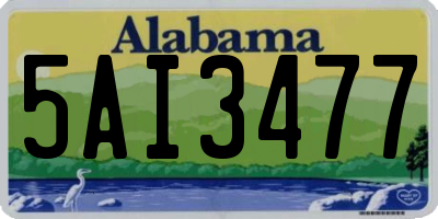 AL license plate 5AI3477