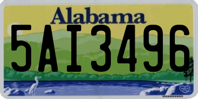 AL license plate 5AI3496