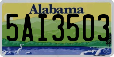 AL license plate 5AI3503
