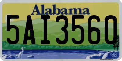 AL license plate 5AI3560