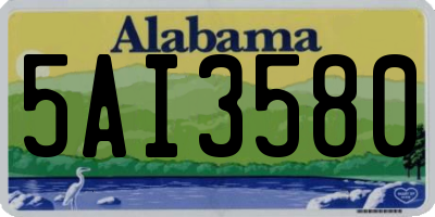 AL license plate 5AI3580